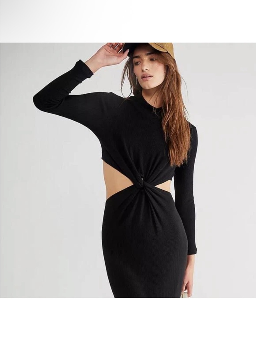 Lna Clothing Long-sleeve Neo Sweater Rib Jumpsuit - Black, Large